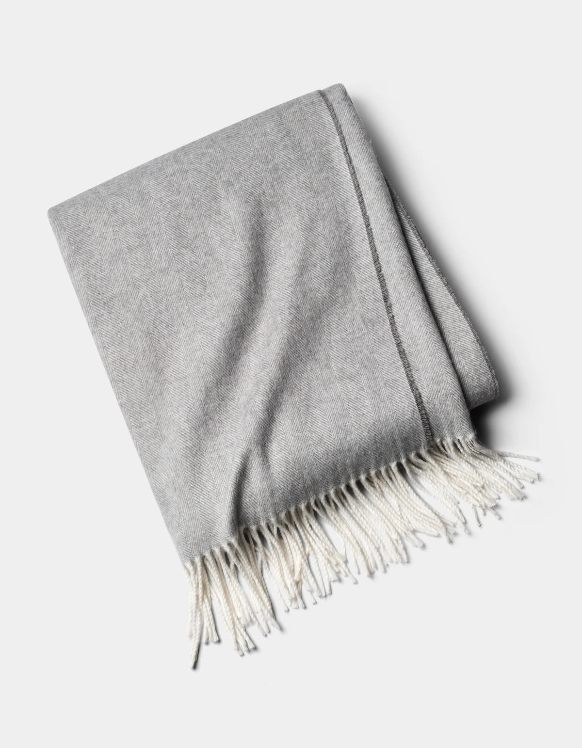Bamboo Herringbone Tassel Throw